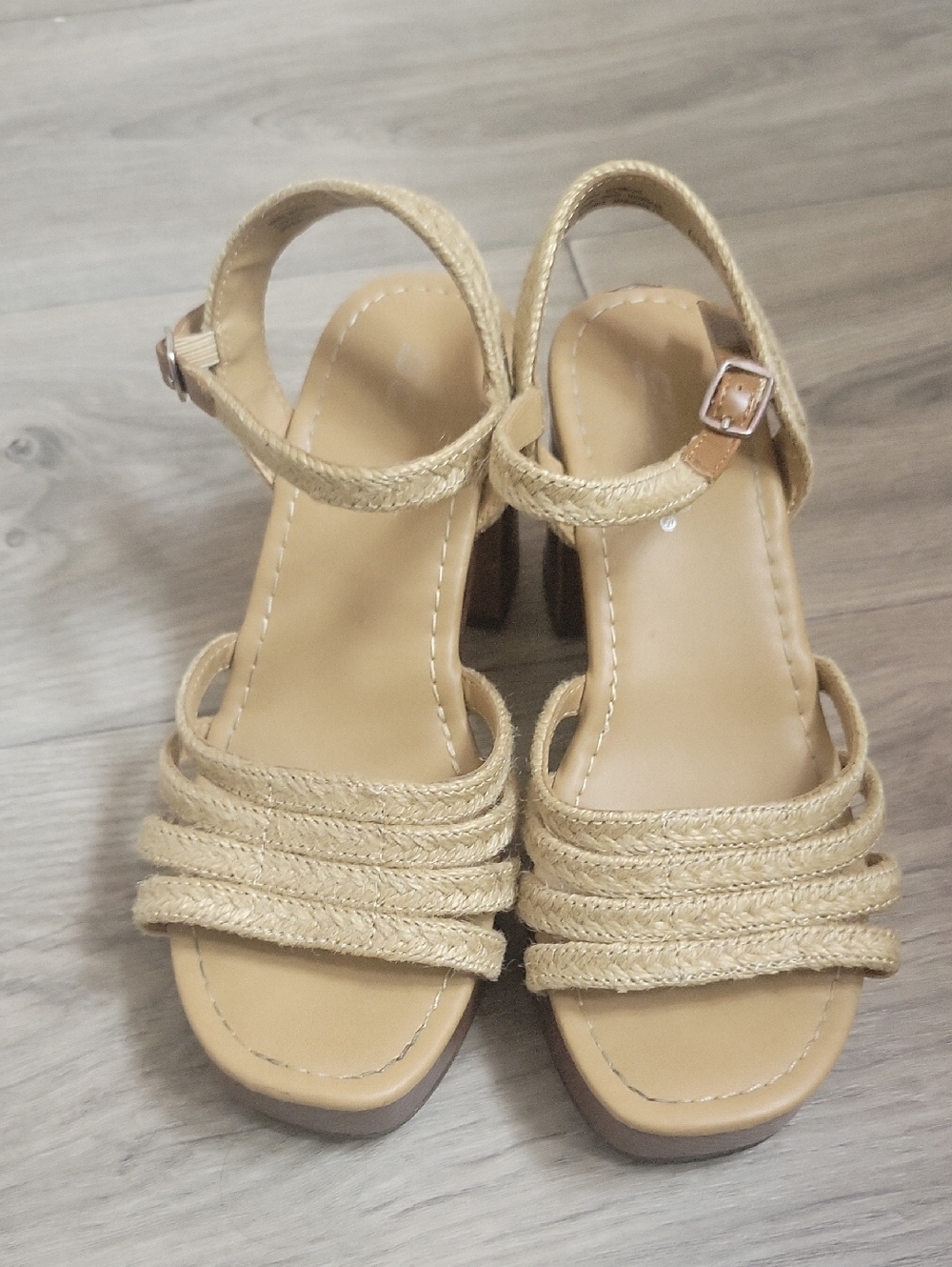 Soda Tan Braided Strap Heeled Sandals